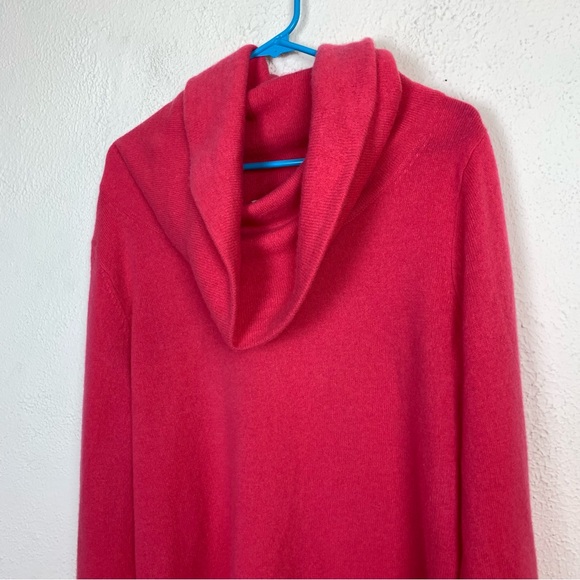 Sundance cowl neck pink cashmere sweater size large - Picture 4 of 5